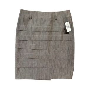 NWT AGB Size 4 Pencil Straight Skirt Brown Lined Knee Length Career Office NEW